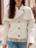 Resort-style Fringed Cape-style Jacket