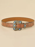 Bohemian Vintage Turquoise Faux Leather Belt