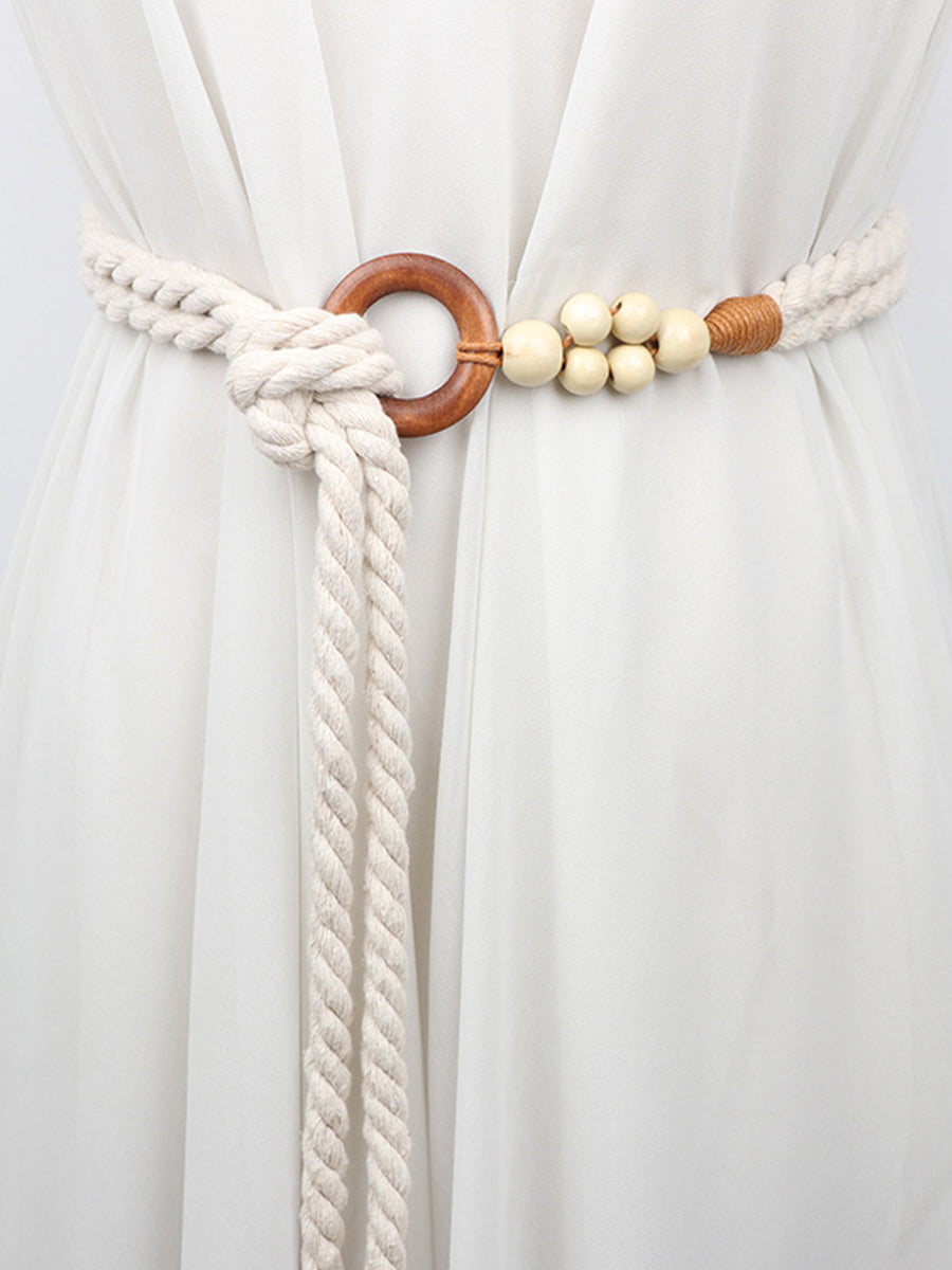 Vintage Bohemian Style Woven Hemp Rope Belt